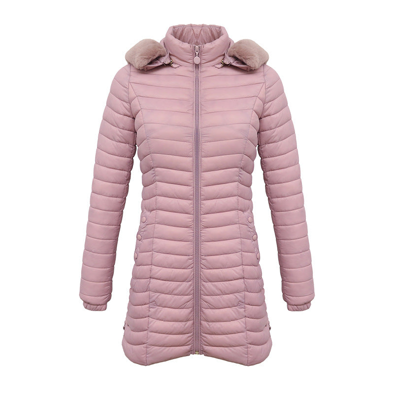 Winter Long Parka Ultra-light Liner Women's Quilted Cotton Coat
