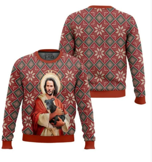 Christmas Carnival Christmas Gift Unisex Padded Crew-Neck Sweater New Fashionable Sweater