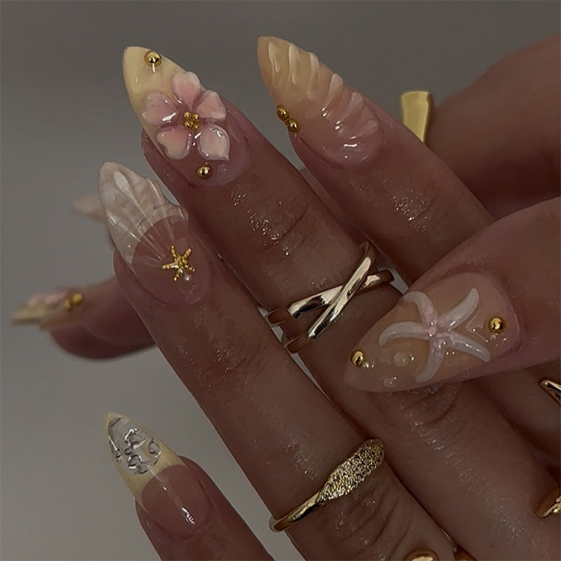 Women's Three-dimensional Flower Butterfly Love Nail Sticker