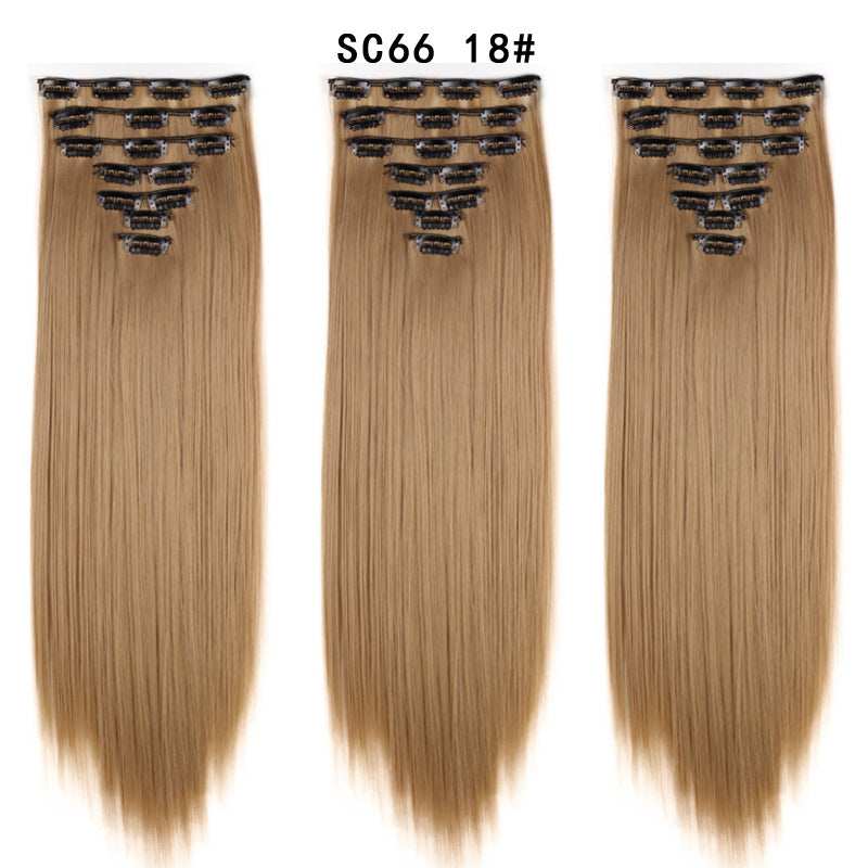 16 Card Seven-piece Hairpiece Clip Wig Beauty Chemical Fiber Wig Set Hair Extension