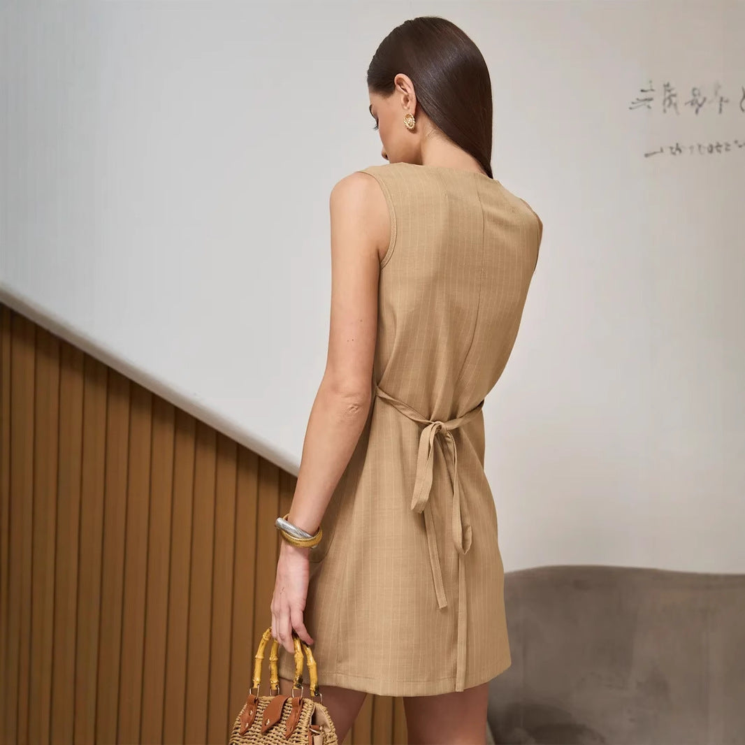 Stylish Minimalist Design Womens Sleeveless Dress