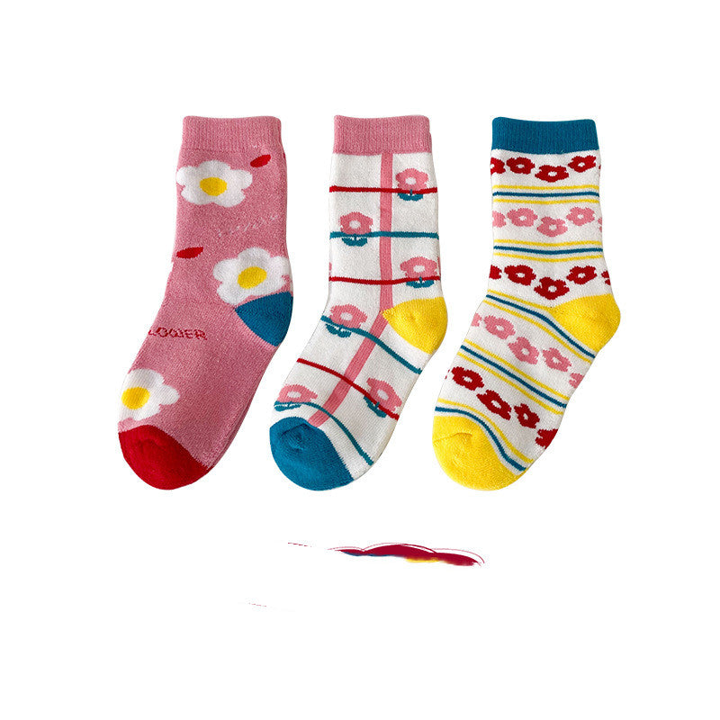 Terry Thickened Children's Socks For Autumn And Winter