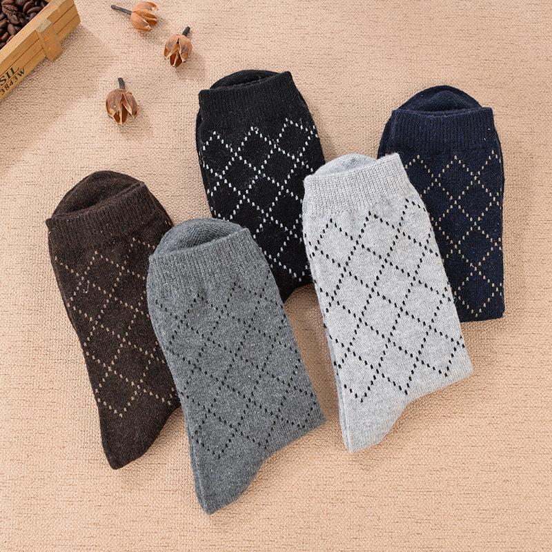 Thickened medium tube ladies cashmere socks