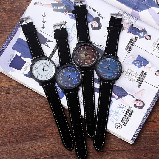 Fashion Casual Big Dial Belt Watch