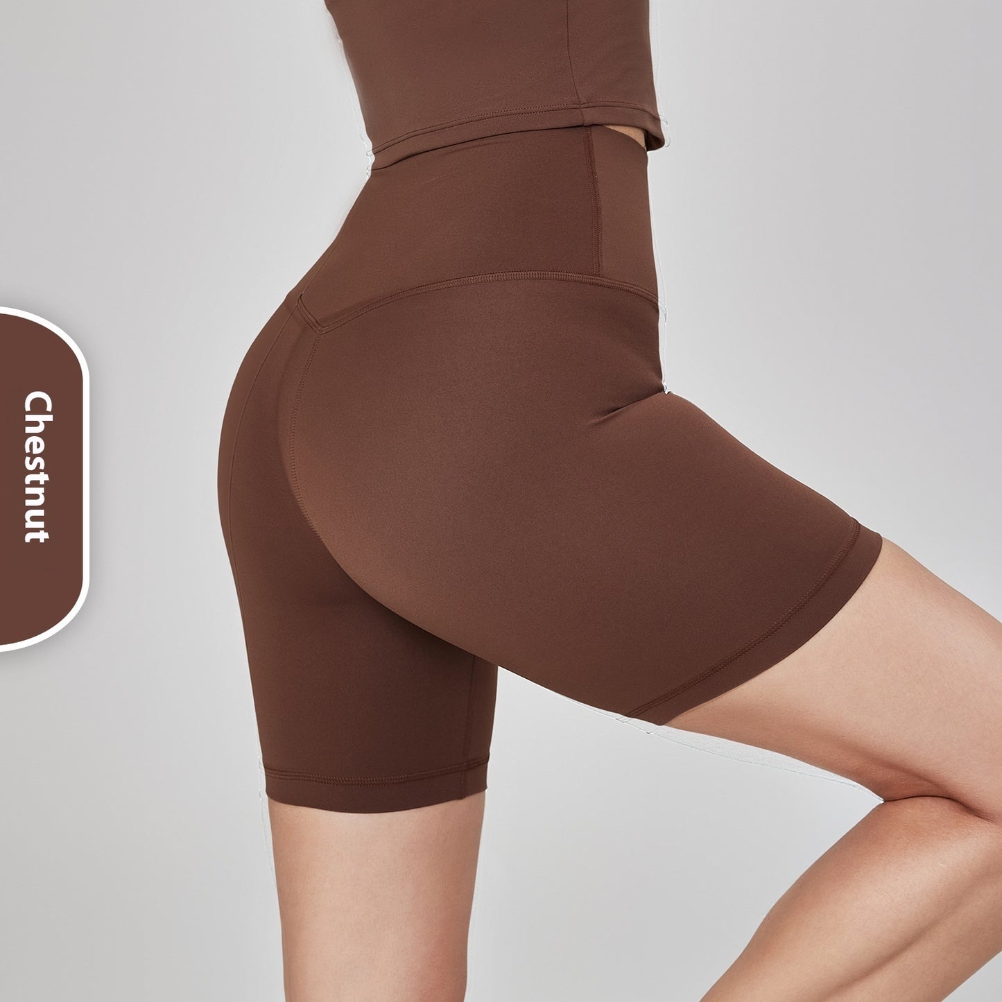 Nude No T-line Hip Lift Trepunkts Fitness Yogashorts til kvinder