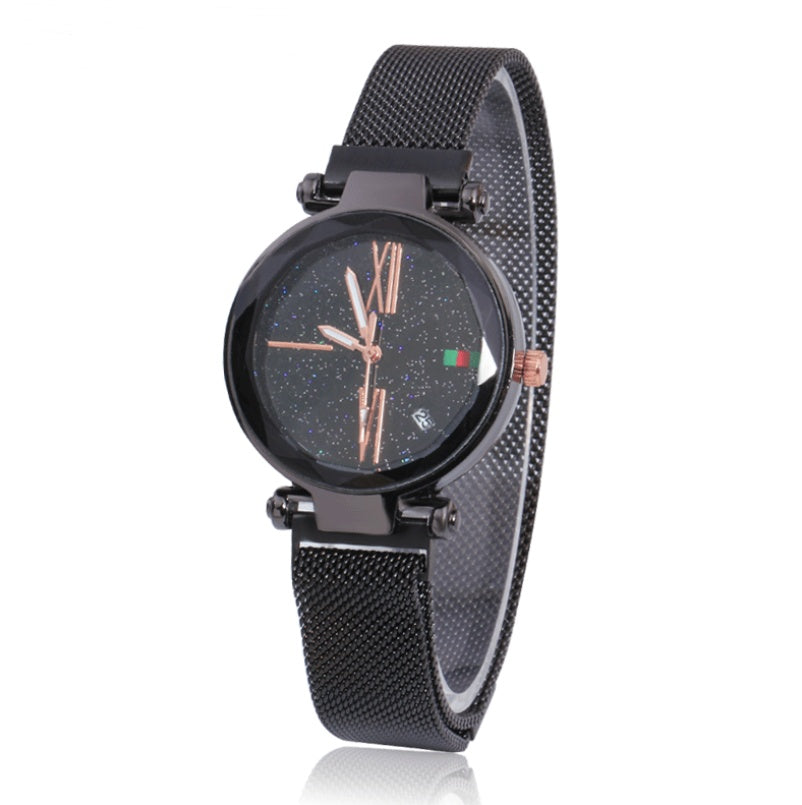 cross-border explosion models Milan magnets starry sky calendar magnet watch fashion Europe and the United States with a quartz watch