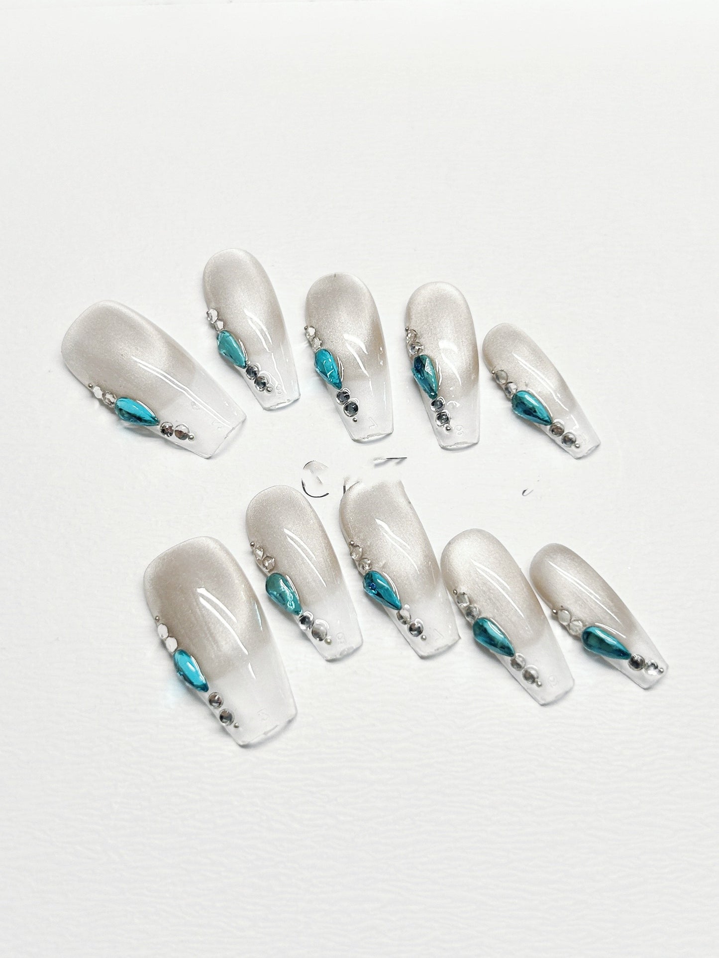 Mid-length Manicure Personality White