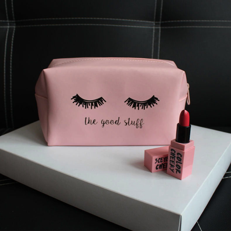 Eye pattern cosmetic bag