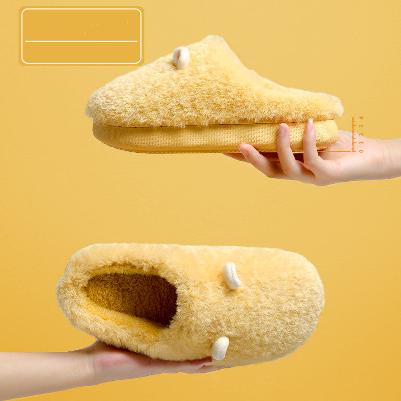 Home winter cute bag with cotton slippers