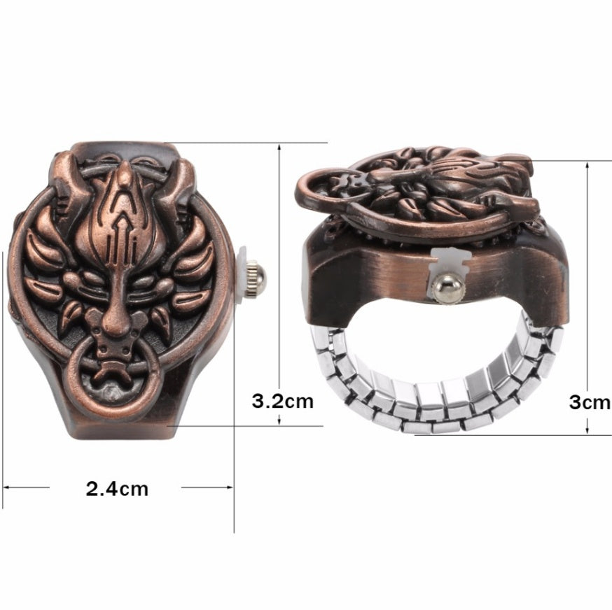 Elastic flip ring watch