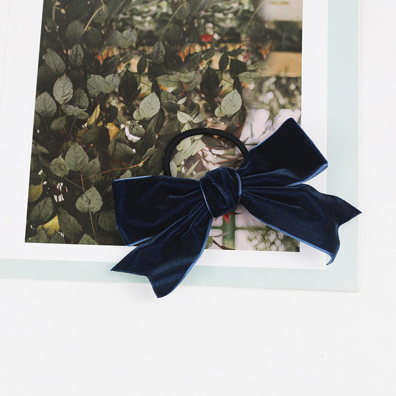Japanese retro velvet bow hairpin