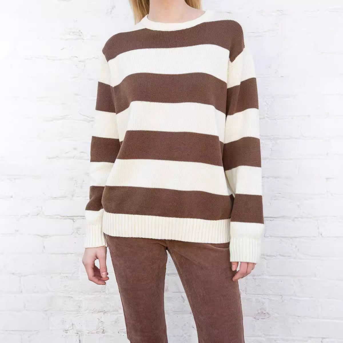 Men And Women Autumn And Winter Sweater Crew Neck Casual Loose Knit