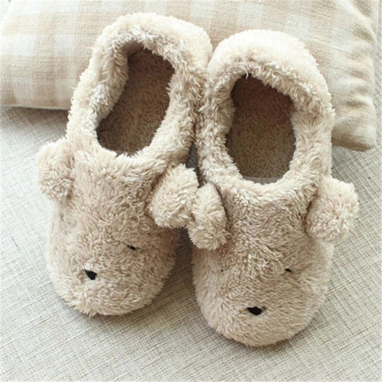 Cartoon bag with cotton bear on the floor