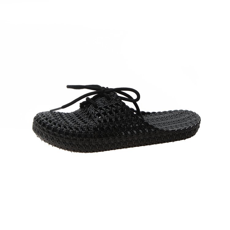 Retro seaside vacation Baotou lazy half slippers