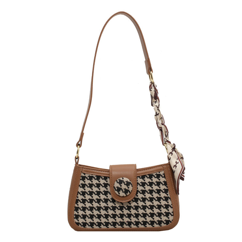 Checked Houndstooth Daily Street Fashion Chain