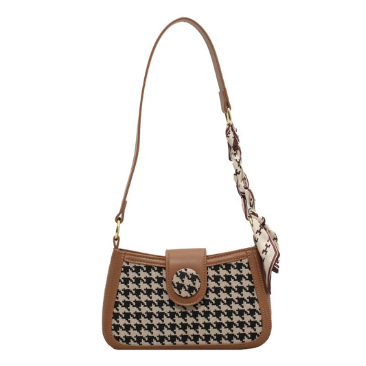 Checked Houndstooth Daily Street Fashion Chain