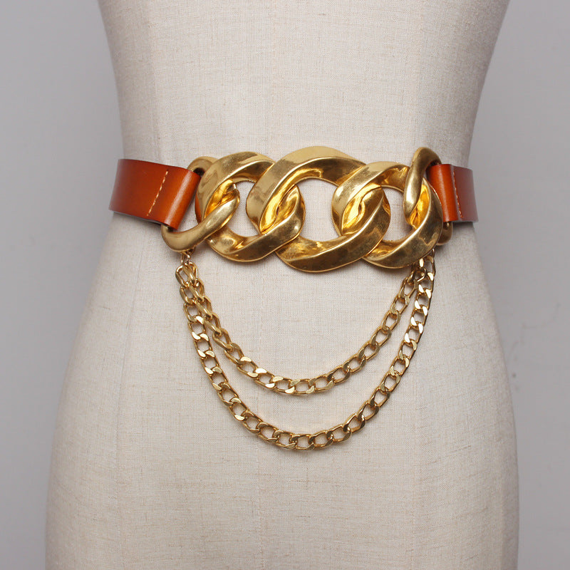 Street shot fashion metal chain link
