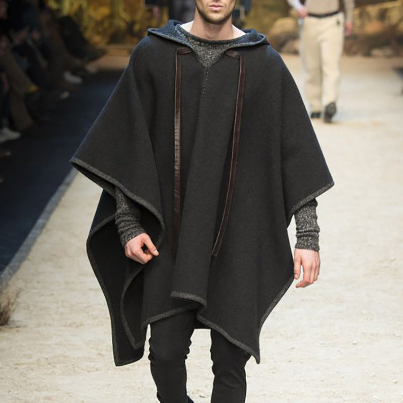 Sjal-cardigan, poncho, uldfrakke