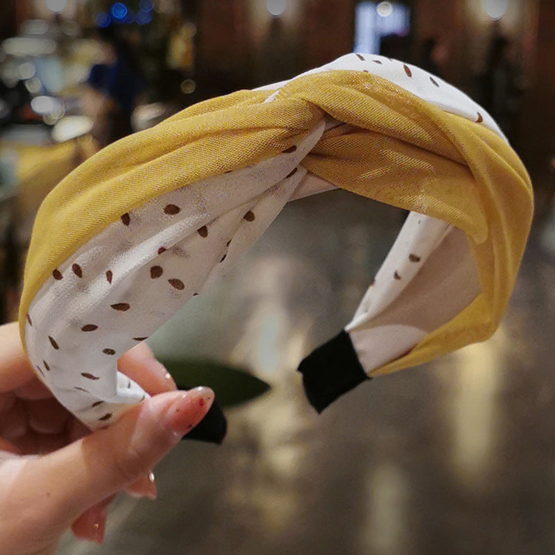 Fabric wave point headband