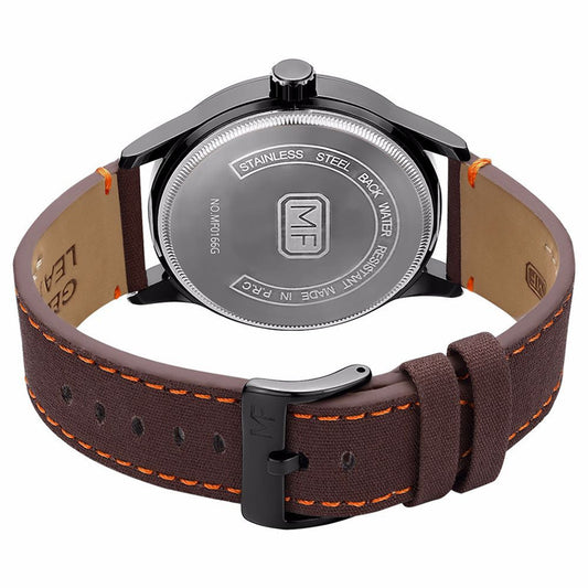 Japanese Movement Calendar Luminous Waterproof Leather Watch
