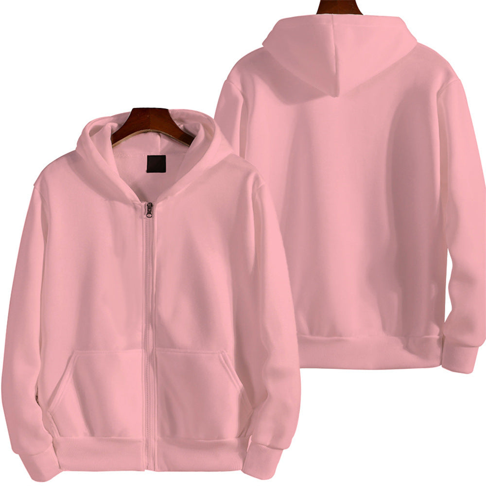 Solid Color British Loose Sports American Zipper Jacket Men