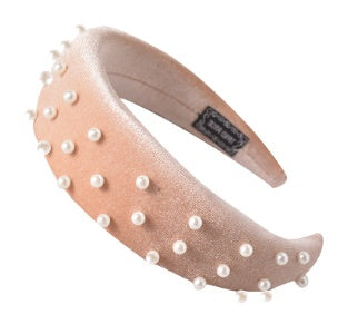 European Cross-Border Creative New Pearl Thickened Packed Spongewool Hair Hoop Wide Edge Hoop Chao Xiu Hair Ornament