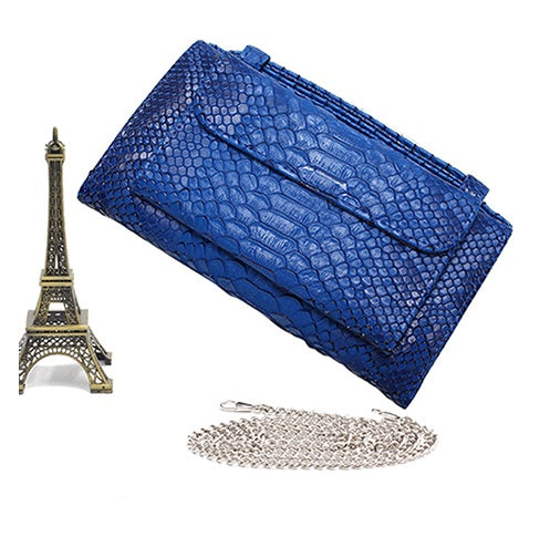 New snake pattern clutch bag handbag chain shoulder Messenger bag wallet ladies long section