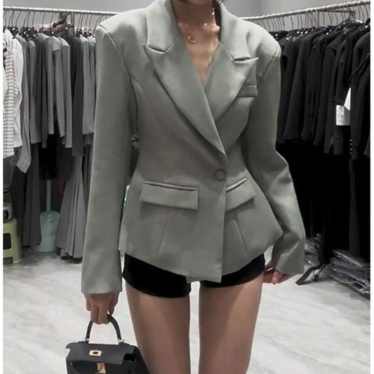 Women's Solid Color Fashion Western Style Temperament Coat