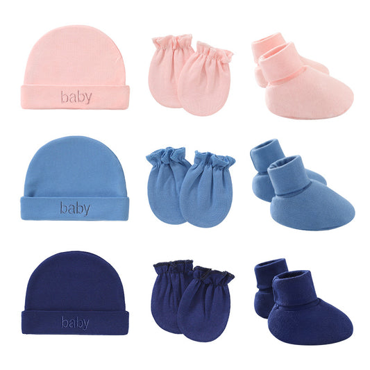 Newborn Tire Hat Anti-scratch Gloves Foot Cover