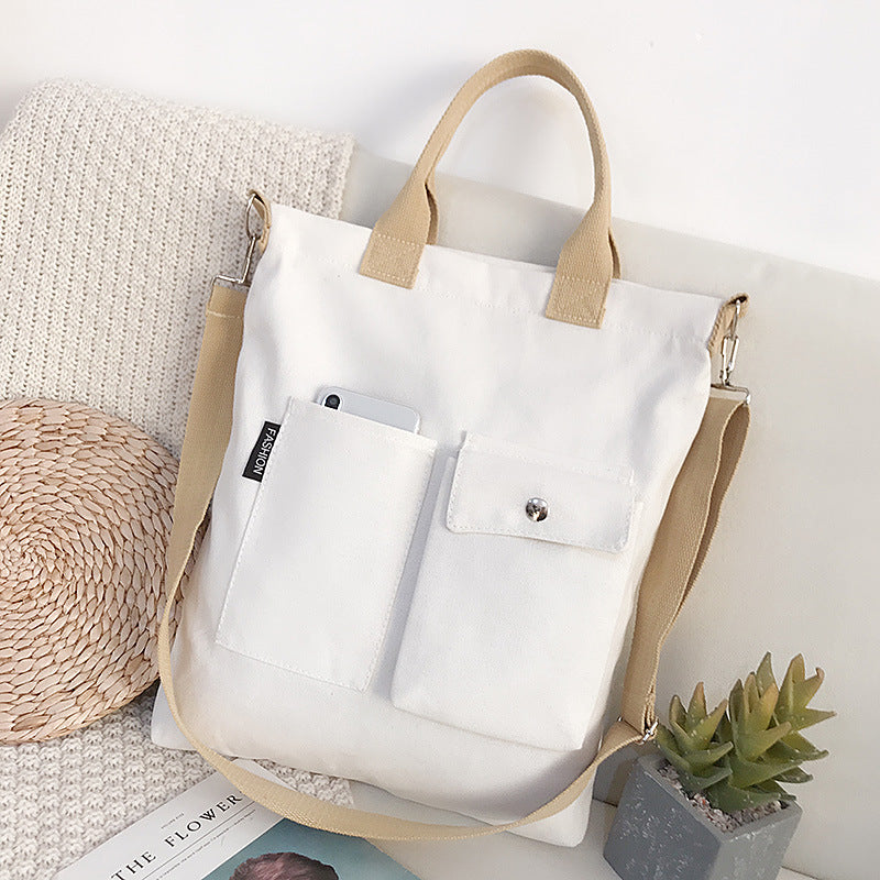 Detachable Shoulder Strap Canvas Single Shoulder Bag Canvas Bag