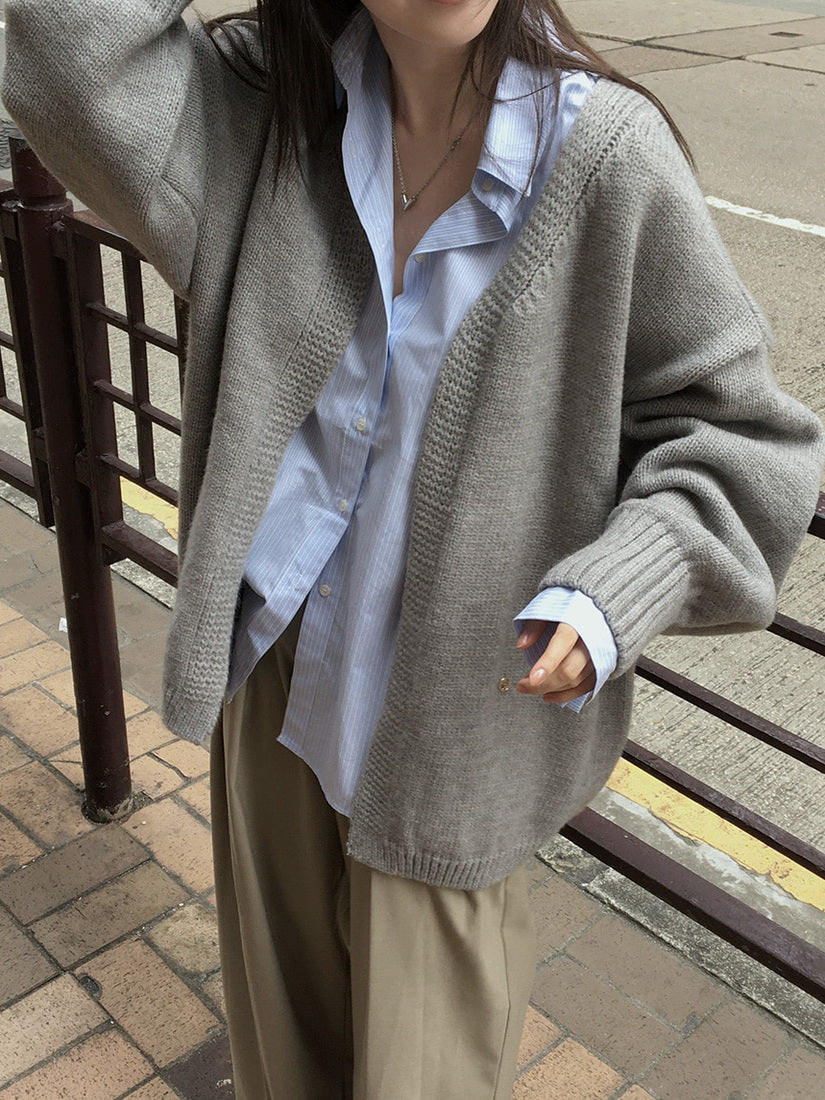 Sweater Coat Women's Loose Long-sleeved Knitted Cardigan