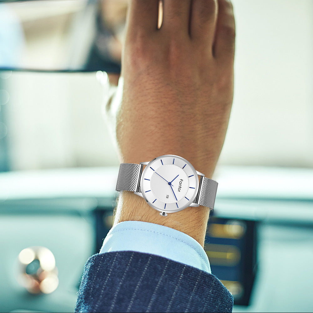 Personalized mesh belt waterproof watch