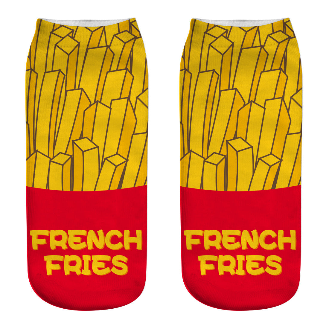 Hamburger fries series 3D printing socks