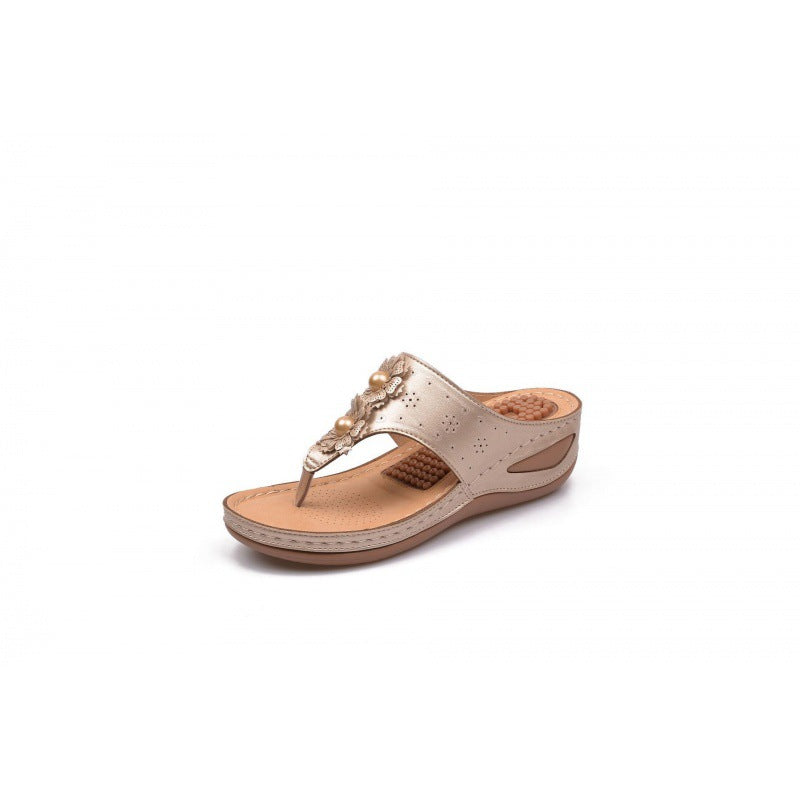 Women's Large Size Lightweight Non-slip Wear-resistant Massage Sandals