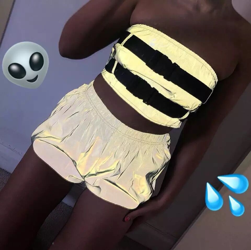 Reflective color-changing shorts