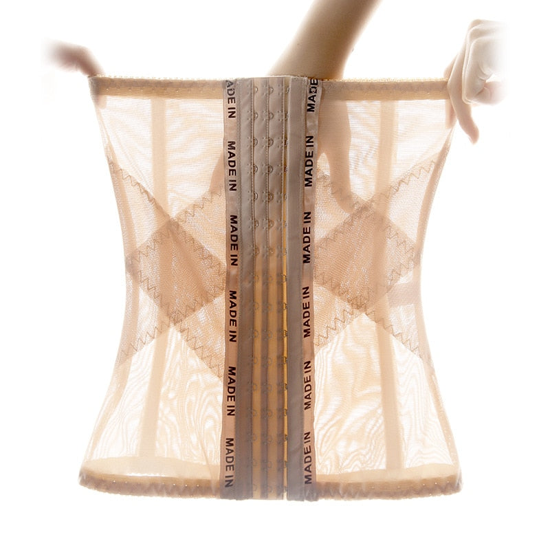 Mesh cross elastic waistband