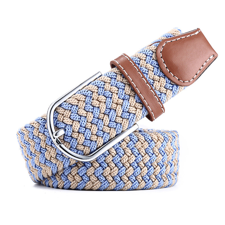 Canvas stretch woven belt