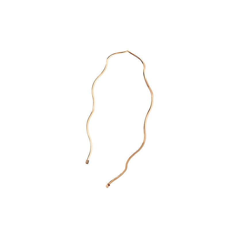 Metal wavy hair band