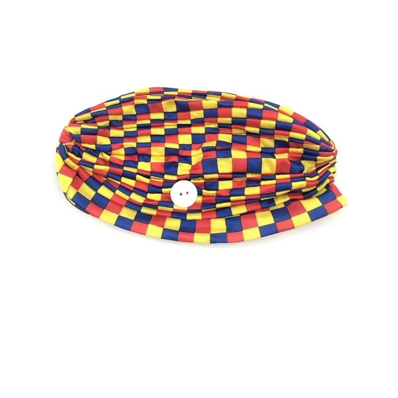 Colorful striped fabric hat