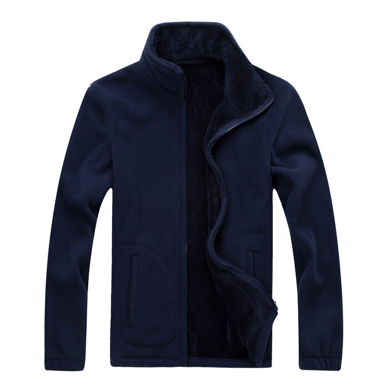 Thick fleece cardigan jacket