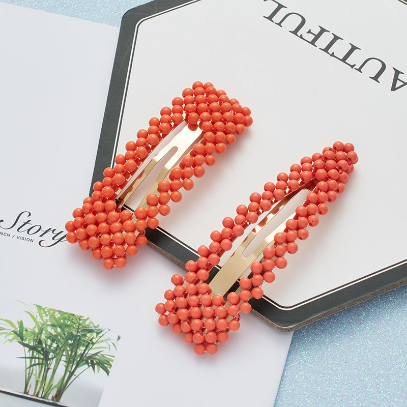 colorful pearl hairpin