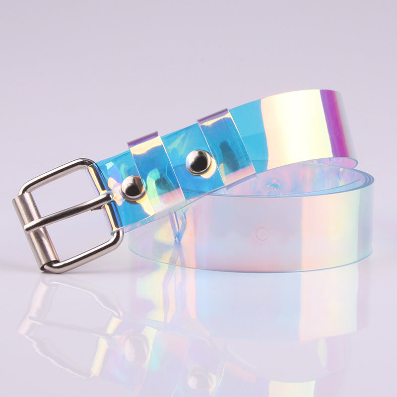 Colorful transparent plastic belt