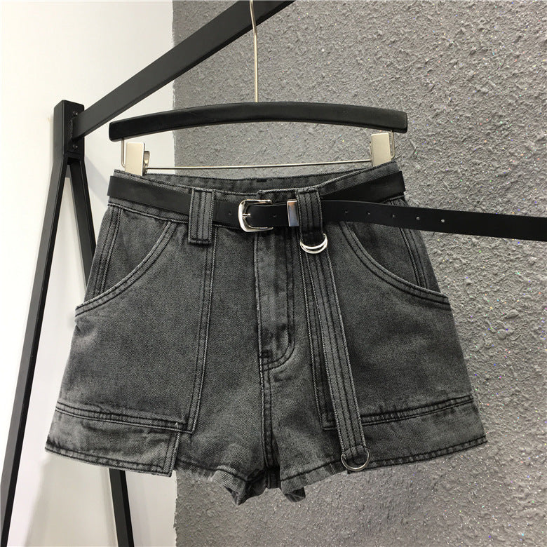Loose big pockets wide leg pants hot pants