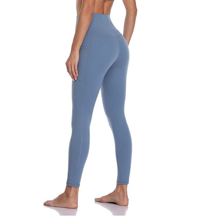 Wear Peach Yoga Pants With High Waist And Belly