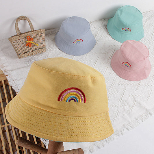 Children's Rainbow Bucket Hat Sun-proof