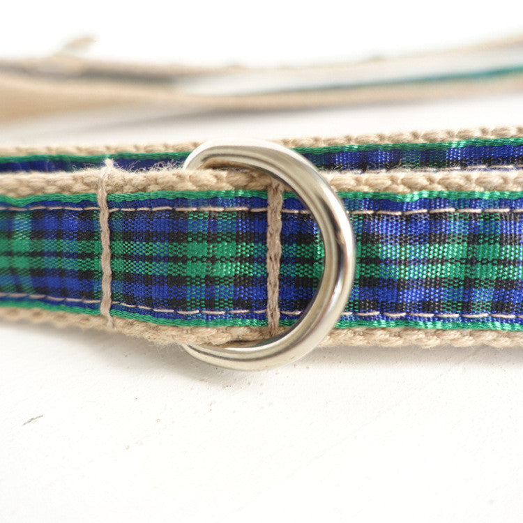 Green Checker Dog Chain