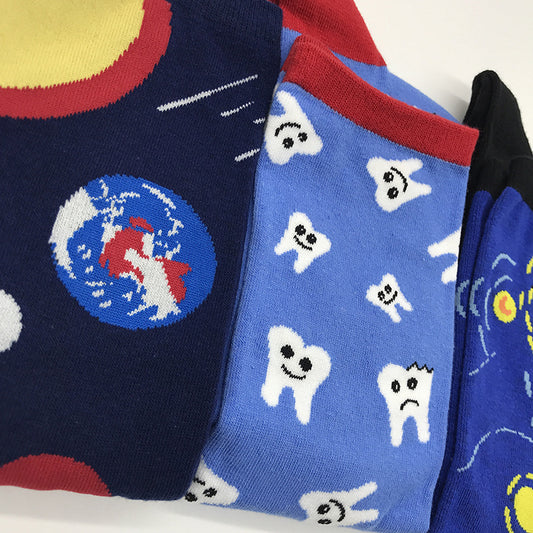 Street cartoon women's socks