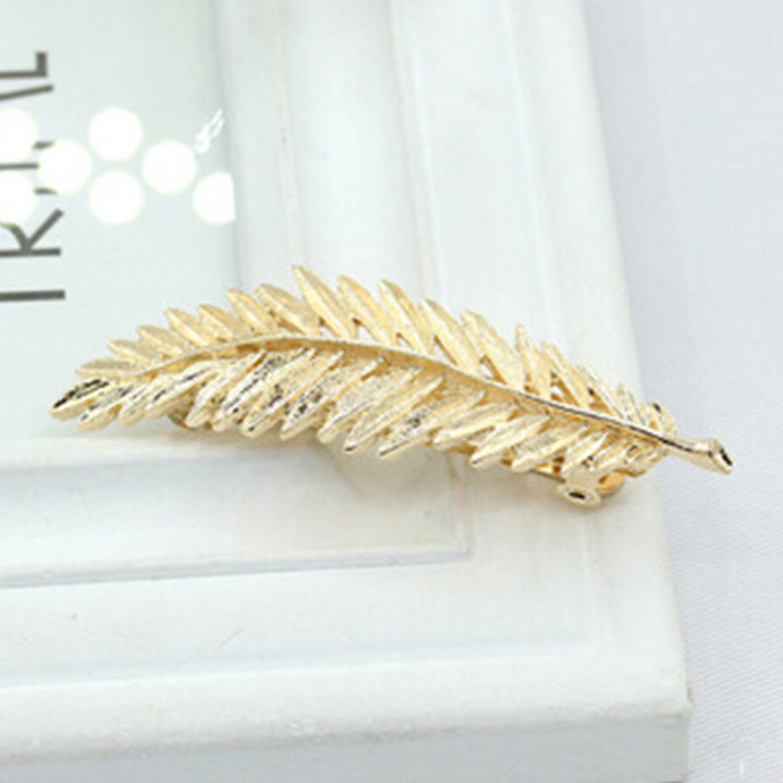 Feather leaf hairpin