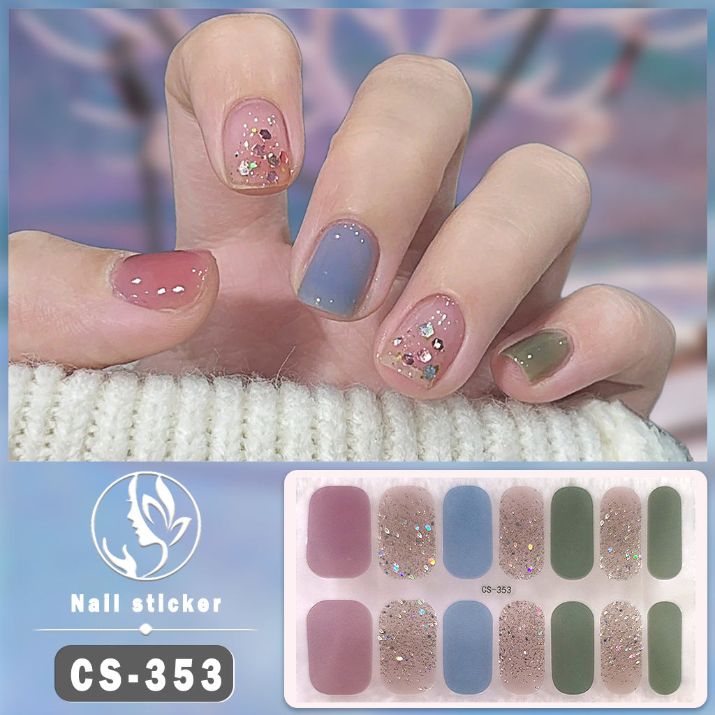 Waterproof Solid Color Nail Art Nail Shaped Piece