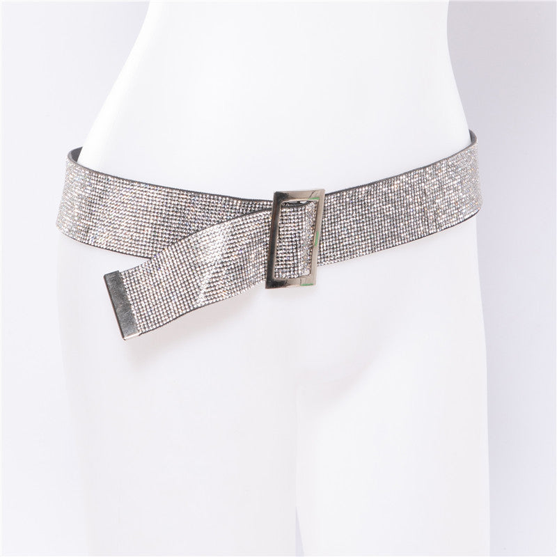 Ladies girdle fashion shiny belt waist chain